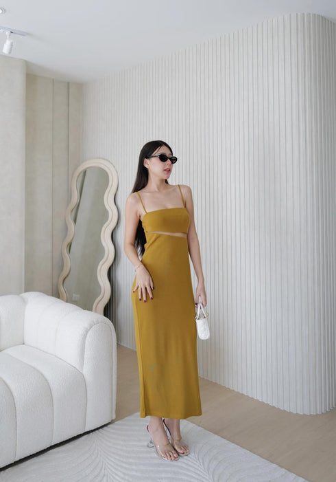 Spaghetti straps Sleeveless Hollow Out A-Line Dresses